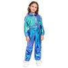 Unisex Kids Shiny Metallic Jacket Drawstring Cargo Pants Hip Hop Jazz Dance Costume Set