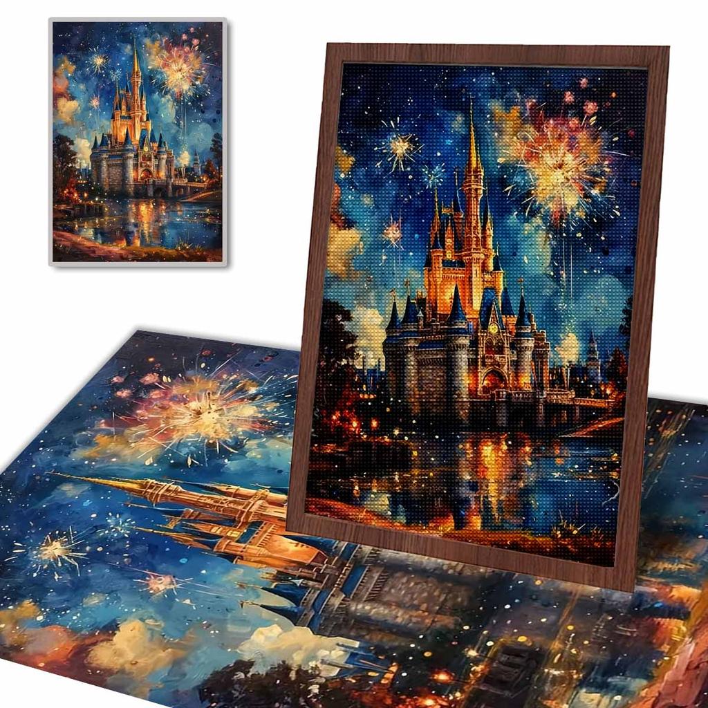 DIY Diamond Painting The Castle In A Fairy Tale Cross Stitch Kit Mosaic Art Diamond Painting Full Circle Diamond Home Decoration