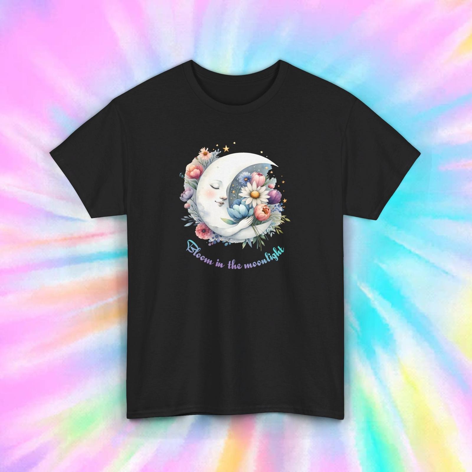 Bloom in the Moonlight Shirt | Moon and Flowers Graphic Tee | Celestial S
