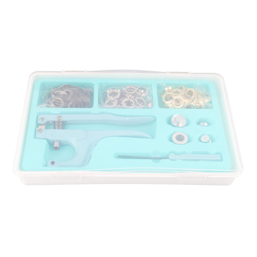 Grommet Eyelet Kit 12 In with 3 Colors 150 Sets Metal Eyelets Pliers Screwdriver Grommet Machine