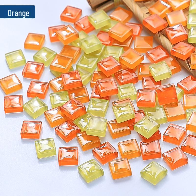 450pcs 1cm Colorful Crystal Glass Mosaic Tiles for Creative DIY Children's Art