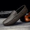 Mode Krokodilmuster Herren Freizeit Schuhe Stilvolle Handgefertigte Herren Slipper Echtes Leder Herren Slipper Bequeme Outdoor Schuhe