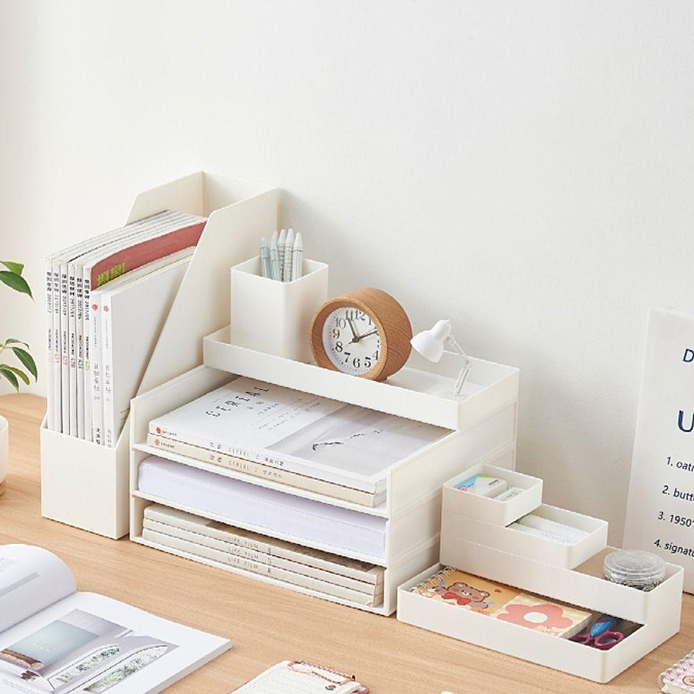 Plastic Bookends Large Capacity Book Stand High Quality Book Support Rack  Desktop Organization