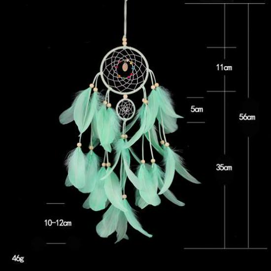 Three Lives Three Worlds Dream Catcher Feather Wall Hanging Pendant - Perfect Gift for Children and Students