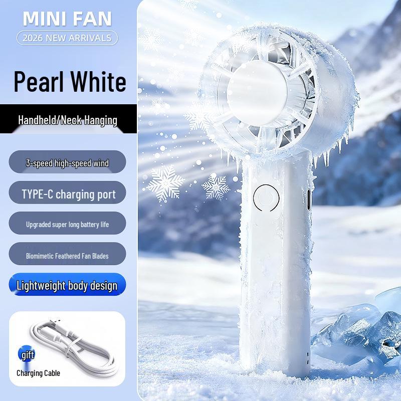 2026 Turbo Mini USB Rechargeable Handheld Fan Handheld Fan with Three Speed Settings