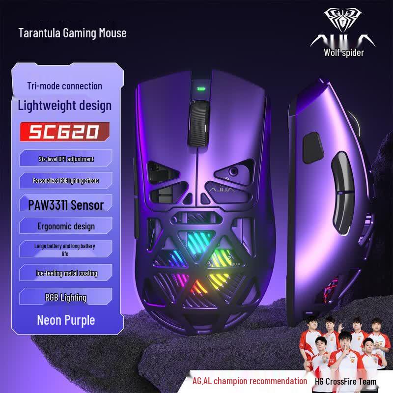 AULA SC620 Tri-Mode RGB Gaming Mouse