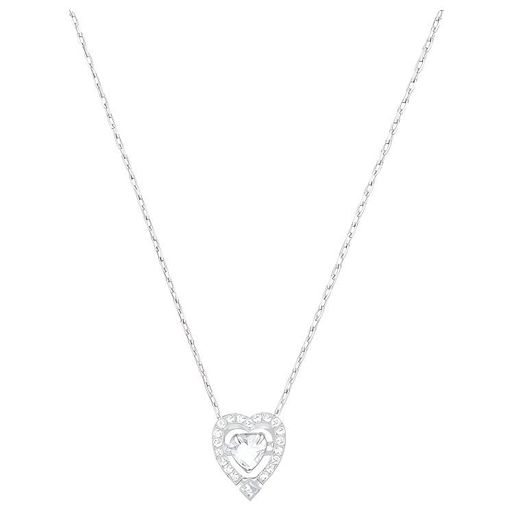 Swarovski Sparkling Dance Heart Crystal Necklace Women necklace 5272365 Box (Random Color)