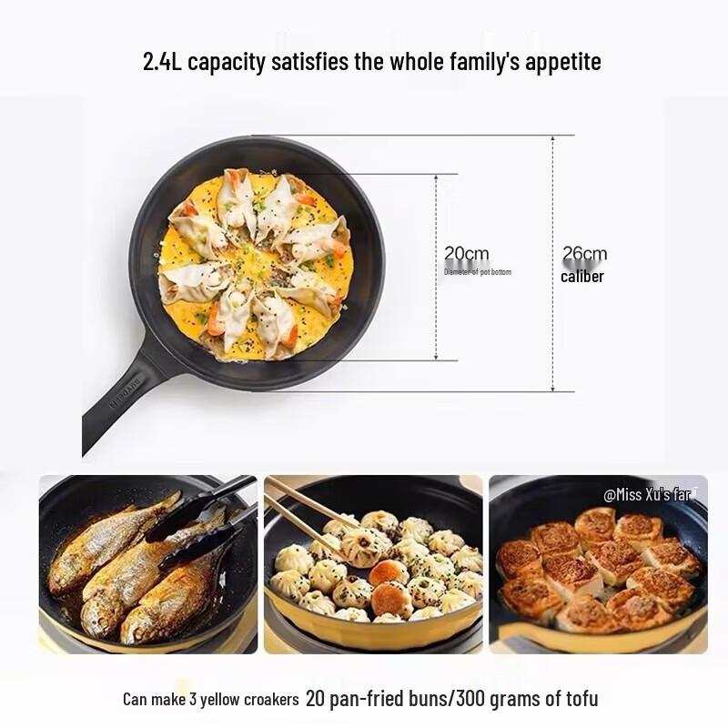 Buydeem CP151 Non-Stick Flat-Bottom Frying Pan