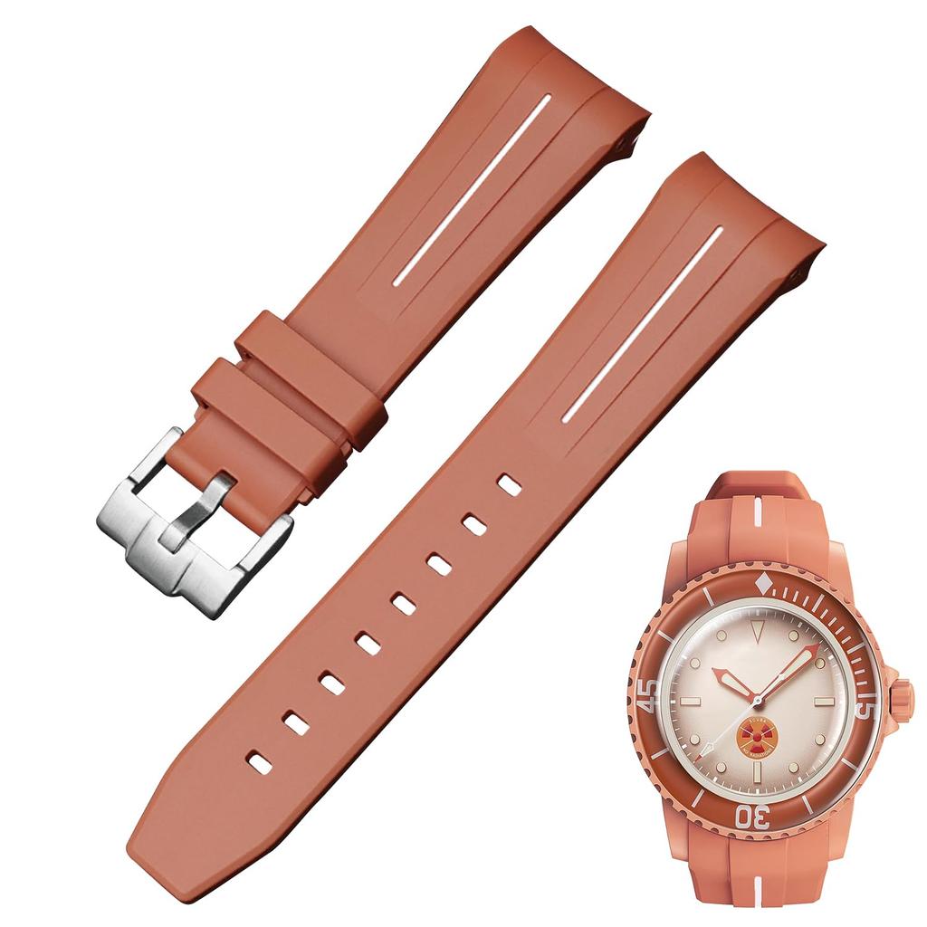 Jumpsunfun 22mm Watch Band for Blancpain X Silicone Watch Compatible with SCUBA Fifty Includes Replacement Tool Swatch, Strap, Bioceramic, Fathoms,