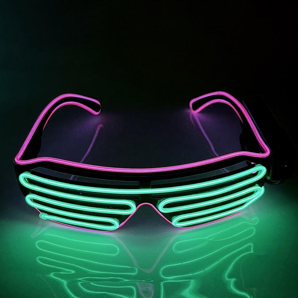 Wireless LED Glowing Glasses Double Colors Luminous Glasses Fluorescent Glasses  Club Props