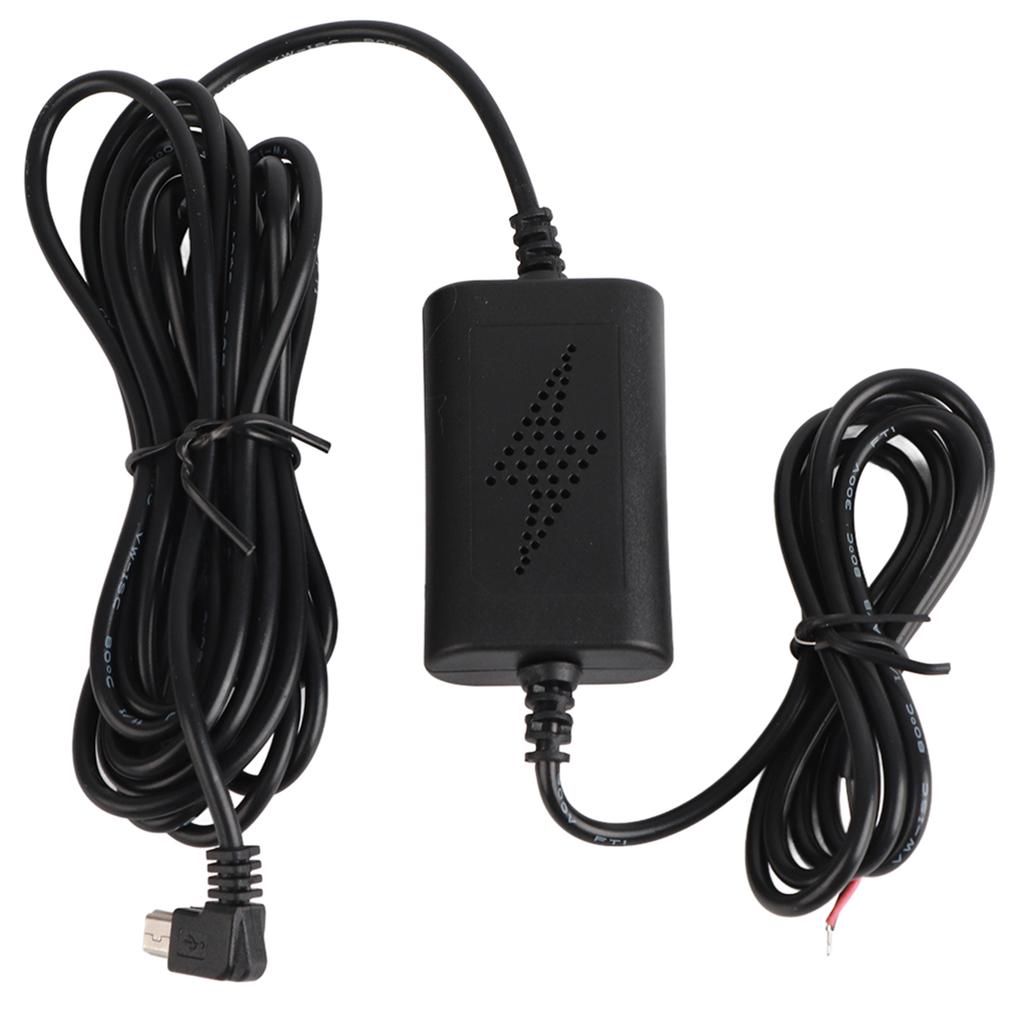 Dash Cam Hardwire Kit 12V24V To 5V 2.5A Left Angle Mini USB Step?Down Line for Parking Monitoring