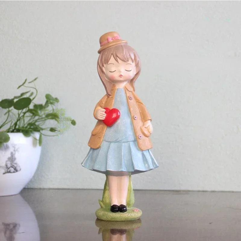 

Украшение для дома из смолы для девочек, на день рождения, новоселье, на новую свадьбу, украшение для комнаты, статуя ангела, украшение для рабочего стола, офиса