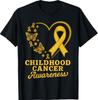 Childhood Cancer Awareness Gold Ribbon Butterfly Support T-Shirt
