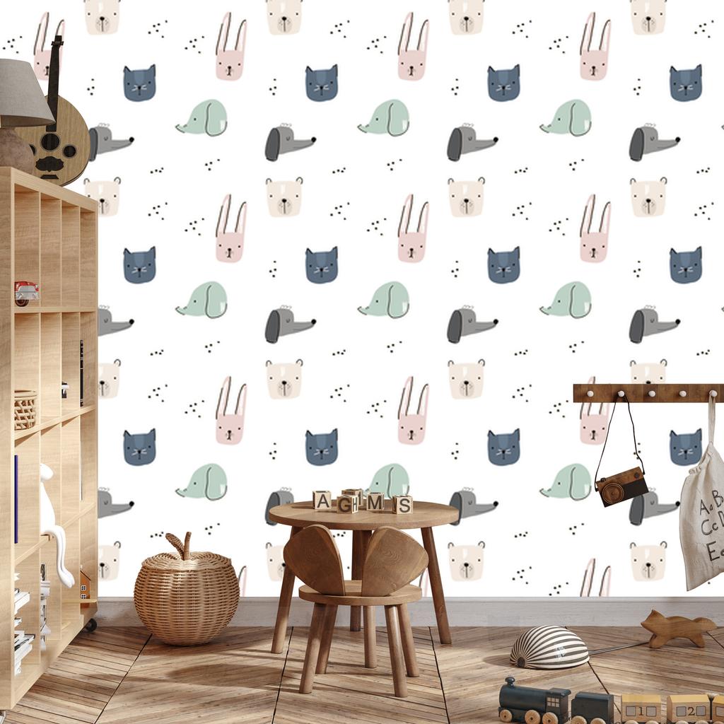 Animal Rabbit Wallpaper for Living Room and Bedroom 50x1000