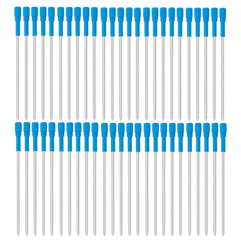 5/10/50 Stück Kugelschreiber-Minen Metall 82mm Stift-Mine Schwarz Blau Stift-Minen Geschenke Büro Schulbedarf Schreibwaren