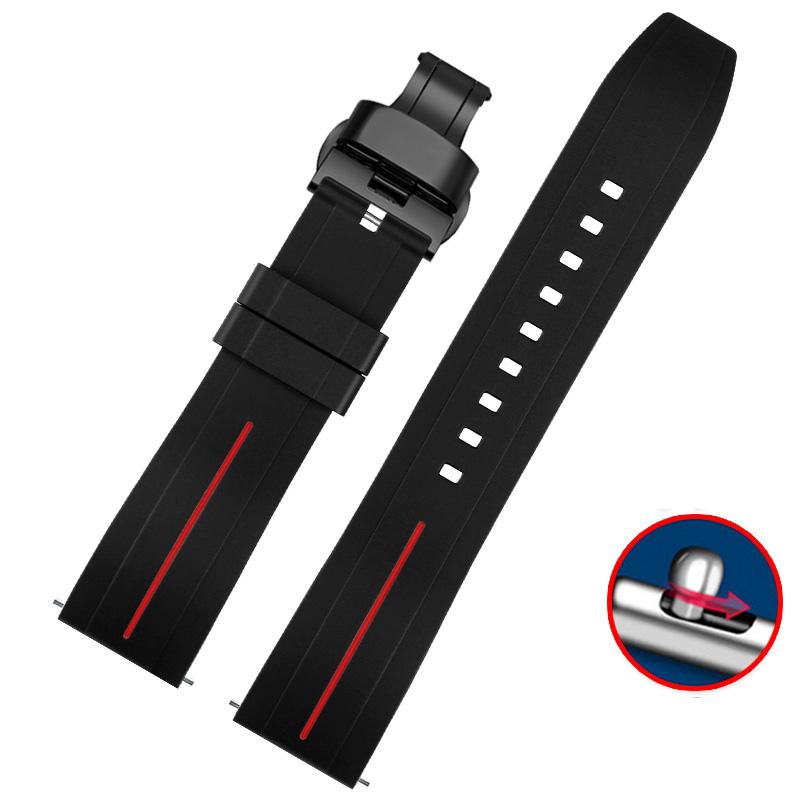 Wasserdichtes Silikon-Uhrenarmband passend für Mido Tissot Citizen Seiko Verlängertes Gummiarmband Herren Damen 20 22mm Schnellverschlussband