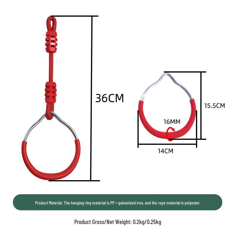 WEZHO Kids Outdoor Climbing Rope Rings