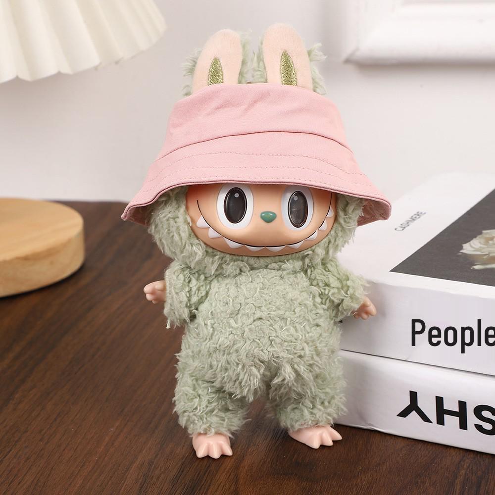 Labubu Doll Outfit Set: Fisherman Hat & Overalls for 1st/2nd Gen Dolls