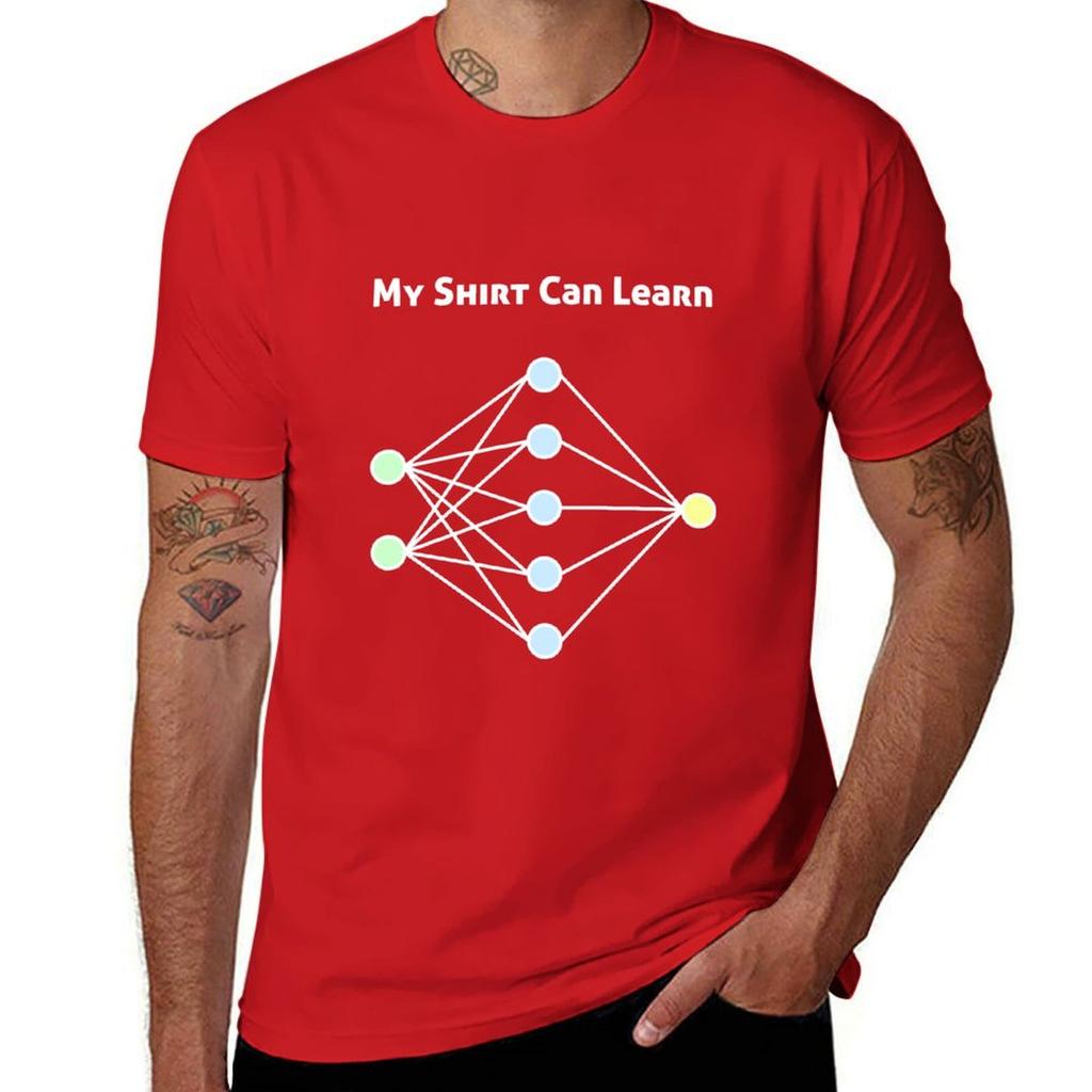Tričko Neural Network Machine Learning hippie oblečení pro kluky zvířecí potisk těžké trička pro muže