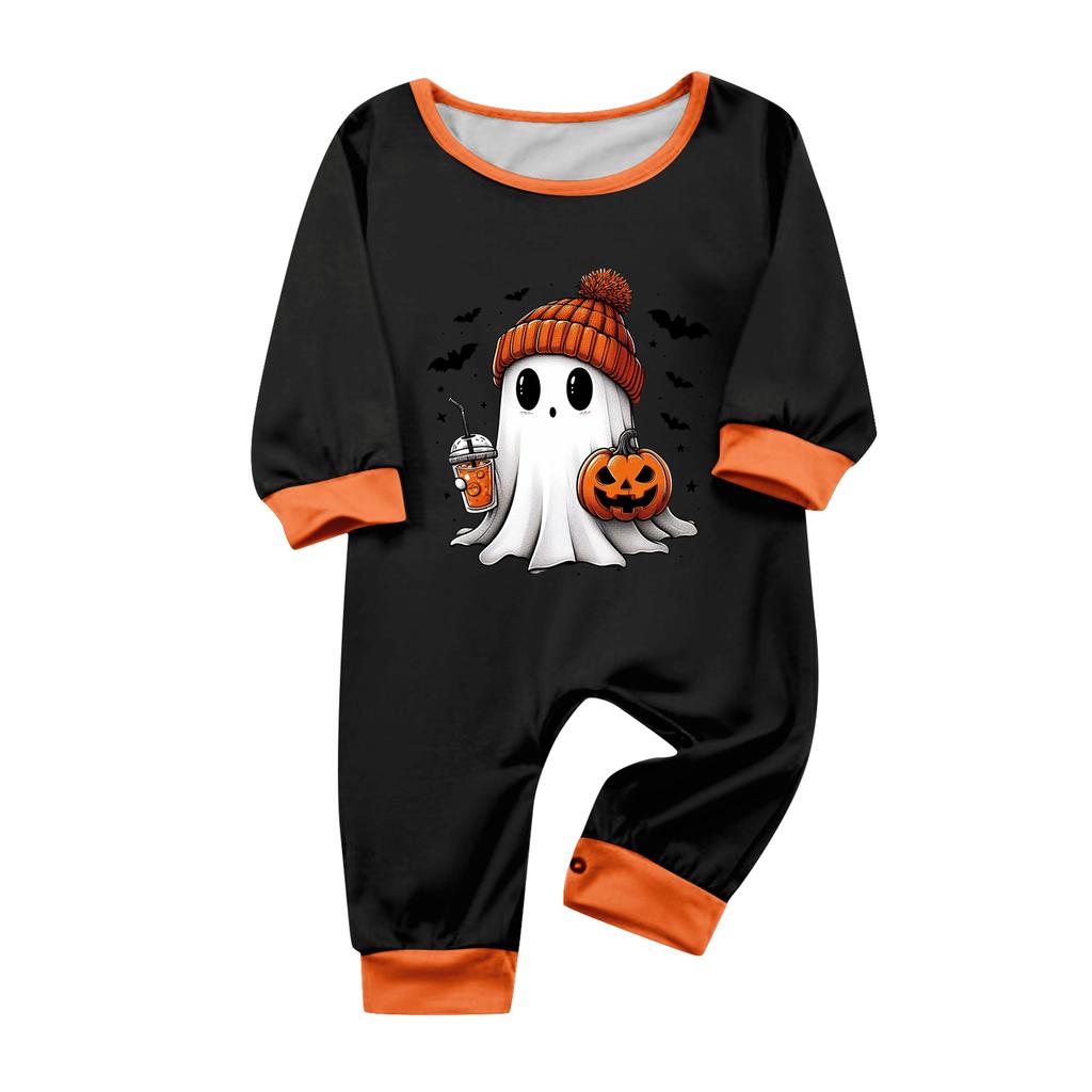 Family Matching Halloween Pajama Set Short Sleeve Tops and Pants for Men Women Kids