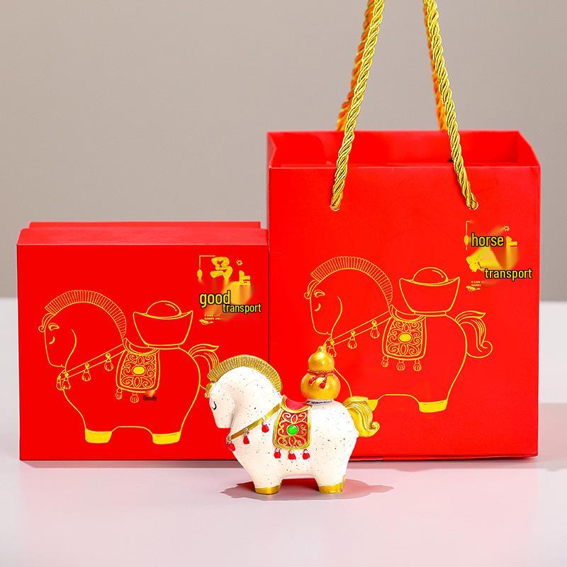 Year of the Horse Zodiac Gift Set: Contemporary Horse Ornament Souvenir