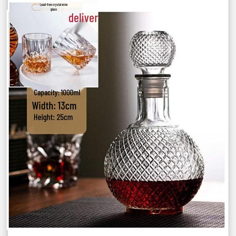 ZISIZ Glass Wine Decanter