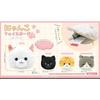 Yamani Nyanko Face Pouch - Black Cat - Approx. D4.5 x W10.5 x H9.5 (excluding ears) cm - 11762