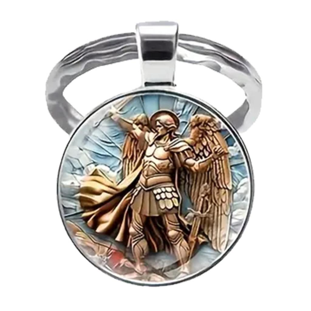Fashion Alloy Keychain Pendant Round Metal Key Ring