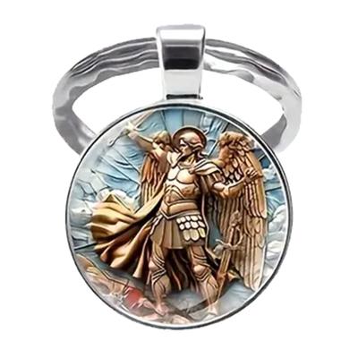 Round Metal Keychain Pendant with Alloy Material and Embossed Design for Home Office Car Key Organization Accessories