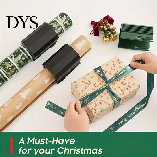 Photo Trimming Device Portable Wrapping Paper Roll Cutter, Slide Rail Trimmer with Tool Safety Blade, Clean Straight Cut for Crafting And DIY Projects