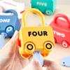 Children Educational Toys Kids Learning Lock with Keys Car Numbers Matching & Counting Montessori Math Teaching Lock-Picking Toy