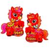 1 Pair Traditional Pattern Horse Year Door Sticker 3D Zodiac Horse Stickers  Window Door Decoration