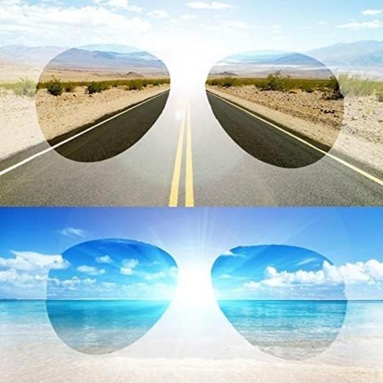 X Intelligens Polarisierte Reitbrille | Tag- und Nachtsicht, blendfreies HD-Outdoor-Zubehör | Unisex | Gelber Kratzer | Pilotenbrille | Mittel