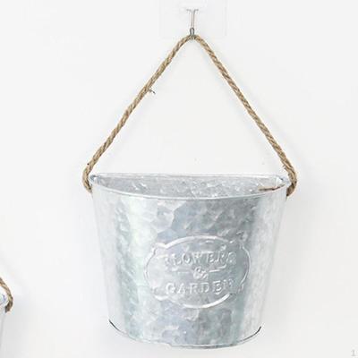 Hängepflanzgefäß Balkonwand Blumentopf Halbkreisförmig Vintage-Design Montiert