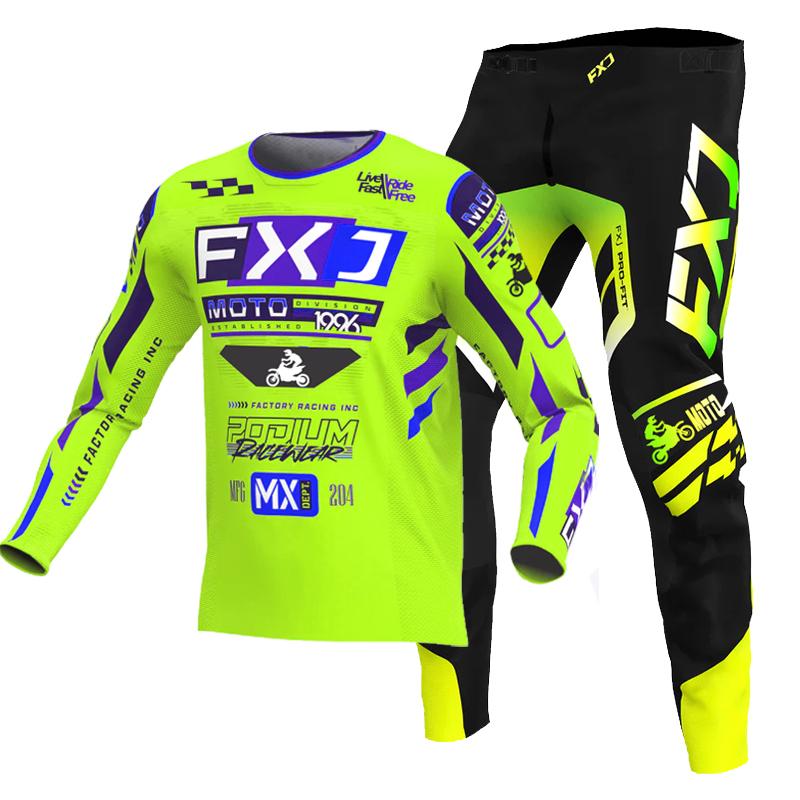 NEW 2026 FXJ Enduro Motocross Jersey and Pants Mx Gear Set Motorbike Clothing Mtb Carracing Suit Off Road Equipment