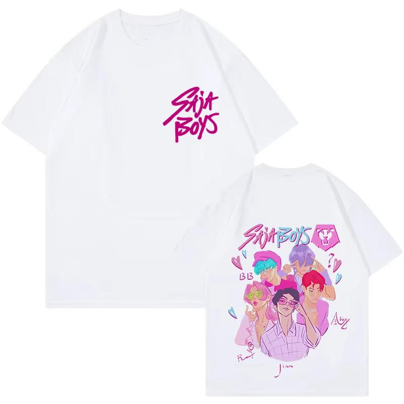 Kpop Demon Hunters Cotton Shirt Huntrix Mira Rumi Zoey Derpy Tiger Tees Gift for Men Women Saja Boys Fans Clothes Trending Tops