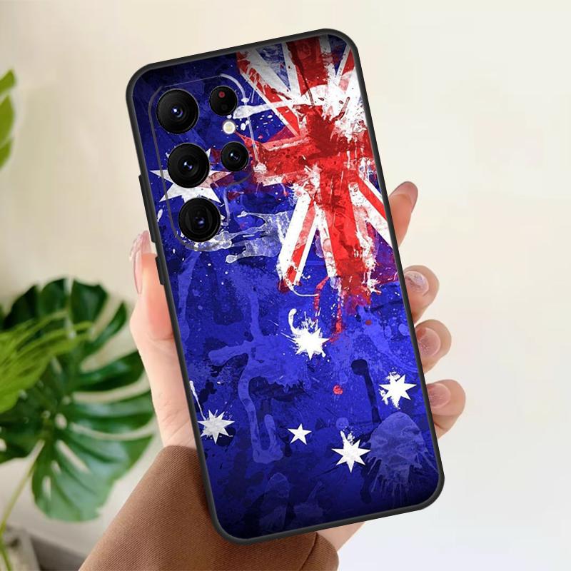 Australien Flagge Weiche Hülle Für Samsung Galaxy S25 S24 S23 S22 S21 Ultra S9 S10 Plus S23 FE S24 FE Handyhülle