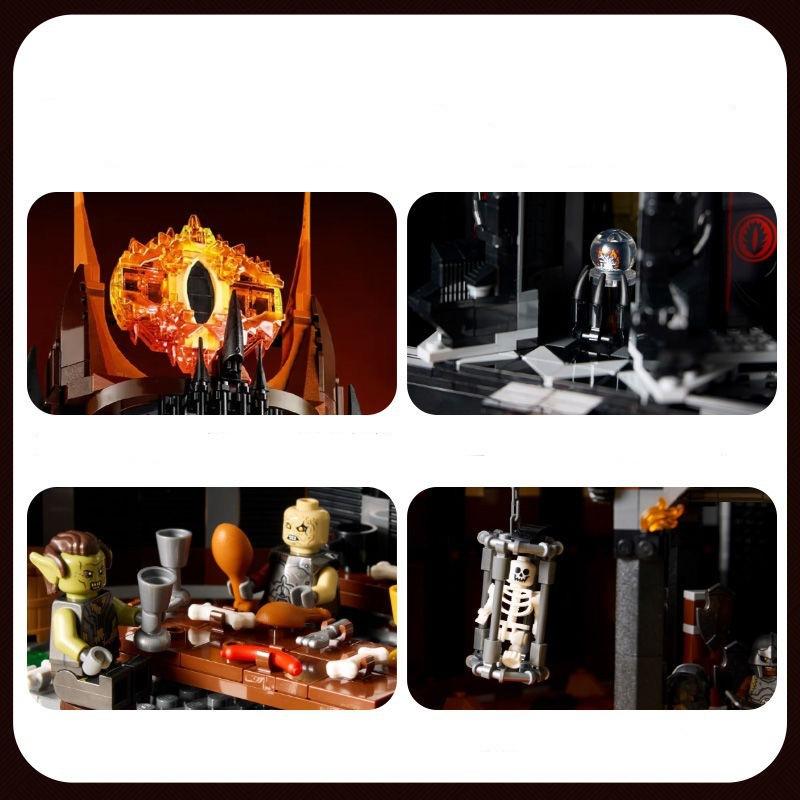 Creative Building MOC: The Lord of the Rings Barad-dûr Large Black Tower Small-Brick Building Toy