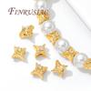 9.5mm*6mm Stars Spacer Bead 18K Gold Plated Jewelry Accessories,Beads Separators,Bracelets&Necklaces Beads