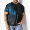 Vintage tričko Pánské letní krátké 3D topy s potiskem lva 2022 pánské oversized oblečení trička s výstřihem do O Výstřih The Boys Tee Streetwear