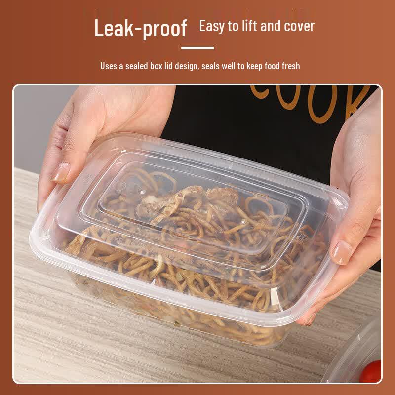 LYVVV Disposable Rectangular Takeout Containers with Lids