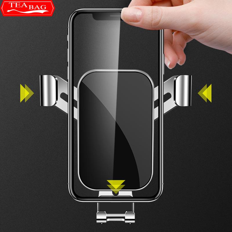 LHD Adjustable Car Phone Holder For Porsche Macan Cayenne Paramela 718 Gravity Mount Navigation Bracket Car Interior Accessories