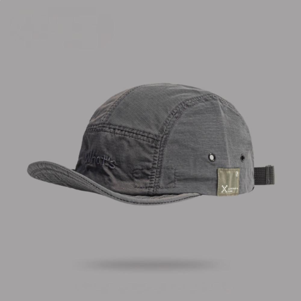 Men's 5 Panel Short Brim Vintage Embroidered Letters Baseball Cap, Quick Dry Breathable Design,For Men Camping Daily Outdoor Use