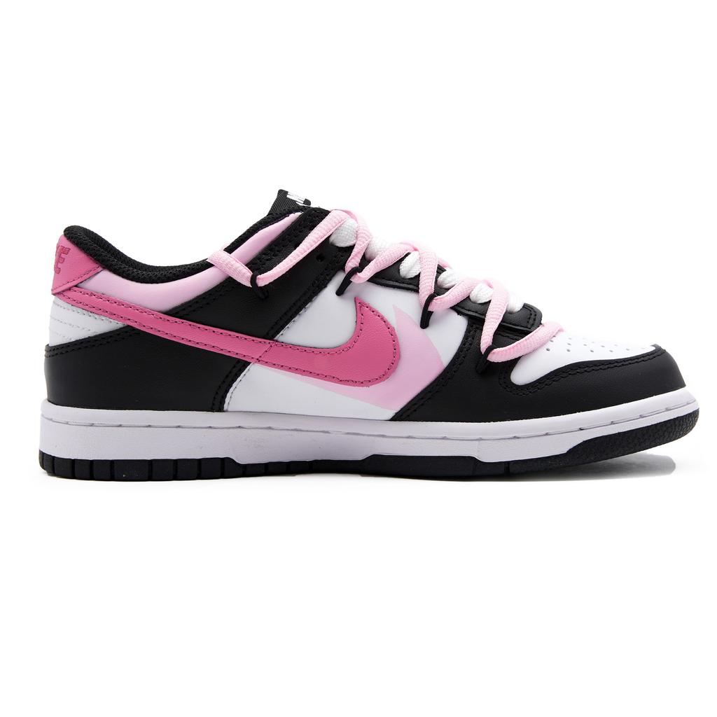 Nike Dunk Low Top Skateboard Shoes GS Black Pink CW1590-100(Team44-)