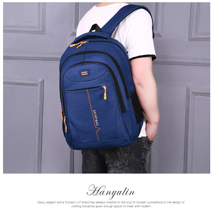 Korean Style Letter Print Casual Backpack - Unisex Water-Resistant Schoolbag & Laptop Bag