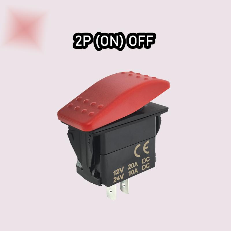 Non Light 2/3/6Pin SPST/SPDT/DPDT 12V 20A Rocker Switch No Light Pollution Waterproof IP66 for Car Boat Truck Yacht Motorcycle