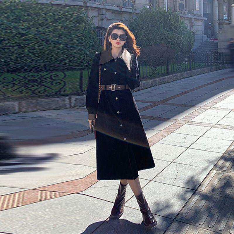 

2025 Slimming Waist-Cinching Mid-Length Black Dress - Flattering Cover-Up for Women’s Spring Collection XL [120-130 lbs] чорний