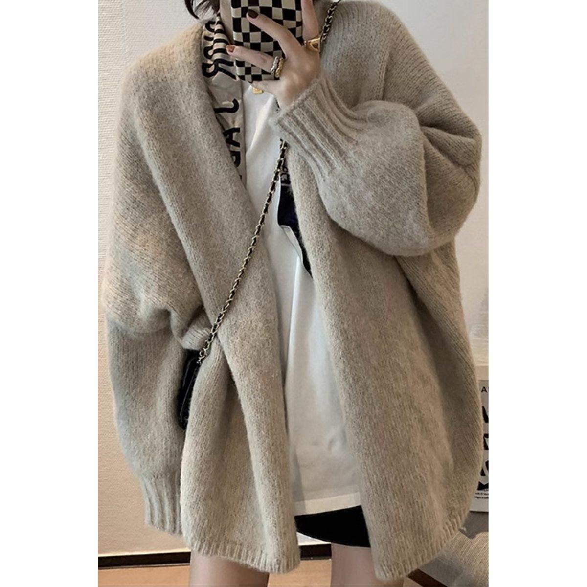 

Women s Autumn Korean Soft Knitted Cardigan Sweater Small