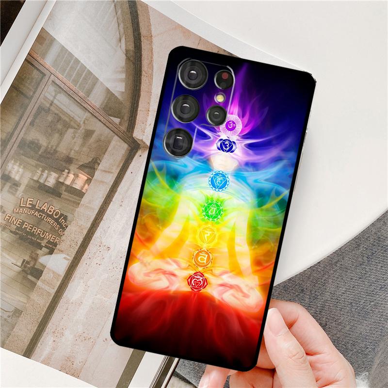 Das Mandala Chakra Insist Yoga Handyhülle Für Samsung Galaxy S25 Ultra S9 S10 S20 FE S21 S22 S23 Plus S24 Ultra Vollabdeckung