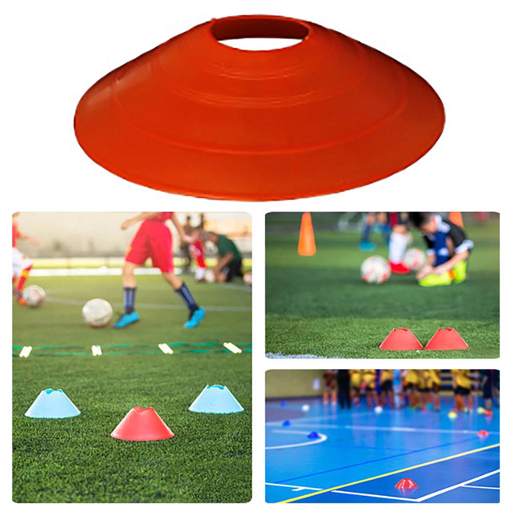 10Pcs Agility Soccer Cones with Plastic Brackets Agility Football Cones Replacement for Indoor & Outdoor Games Durable